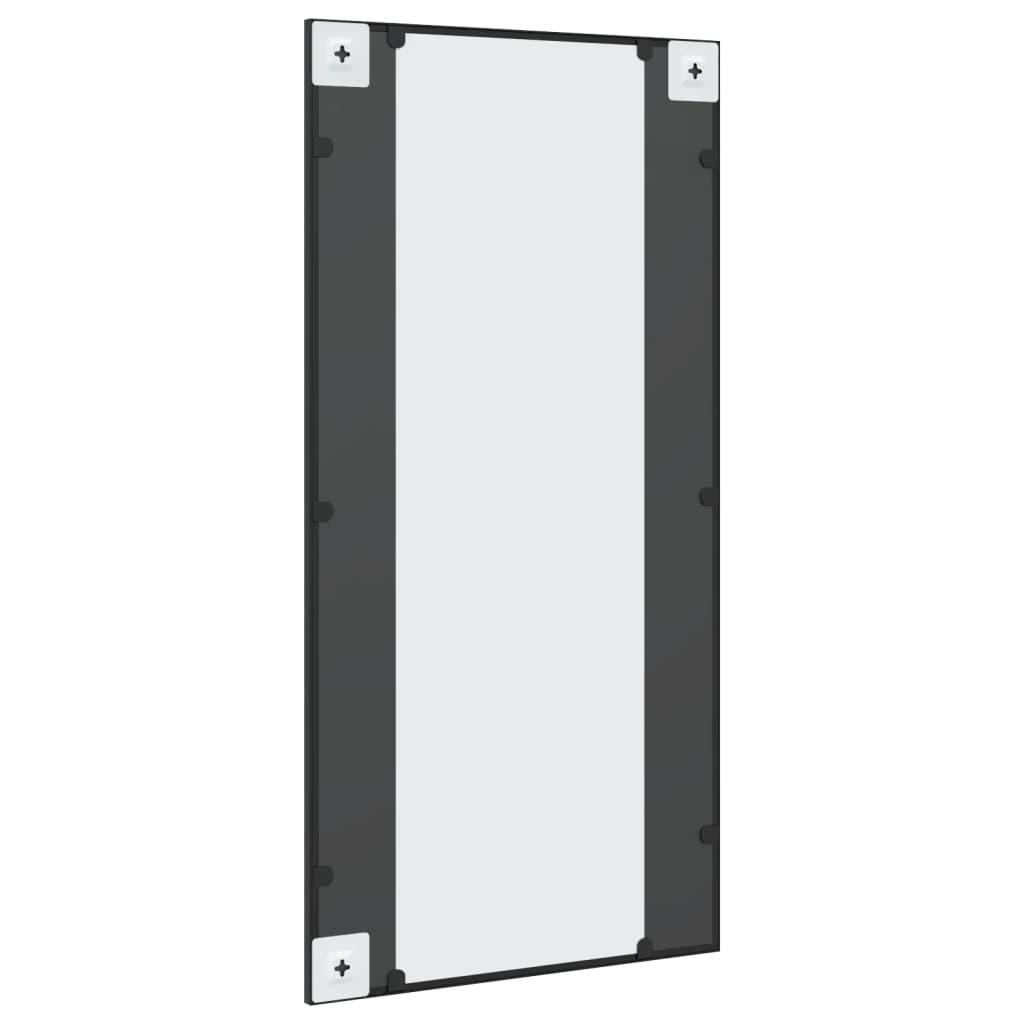 Fekete téglalap alakú vas fali tükör 50 x 100 cm 5