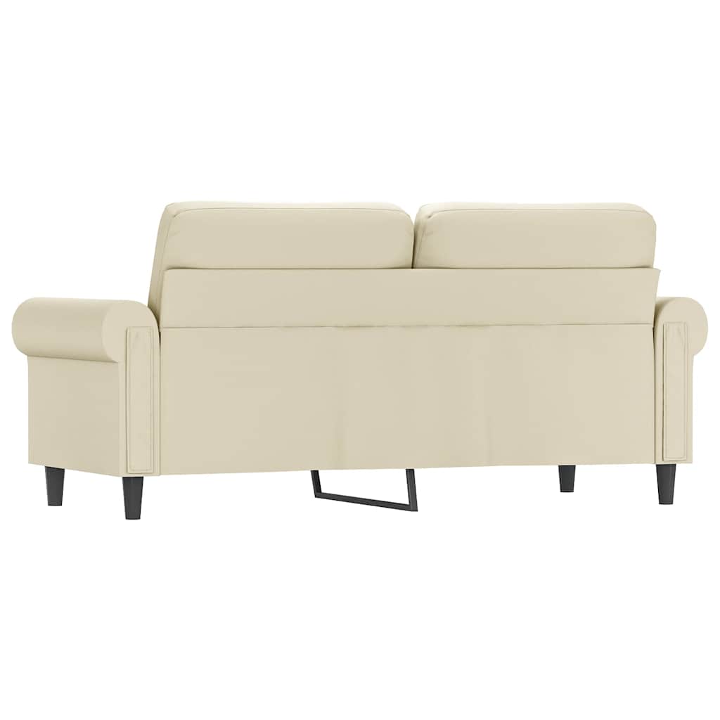 2 személyes krémszínű műbőr kanapé 140 cm 6