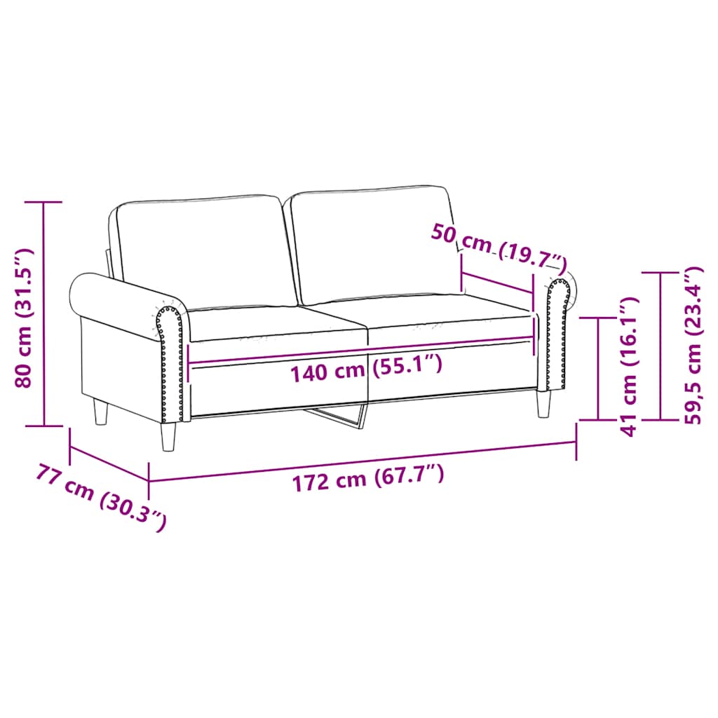 2 személyes krémszínű műbőr kanapé 140 cm 9