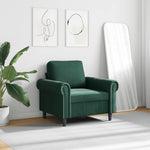 Sötétzöld bársony kanapéfotel 60 cm 3