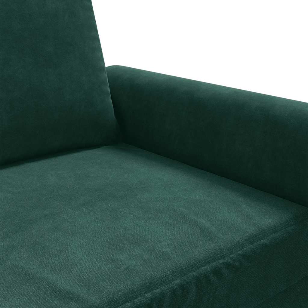 Sötétzöld bársony kanapéfotel 60 cm 7