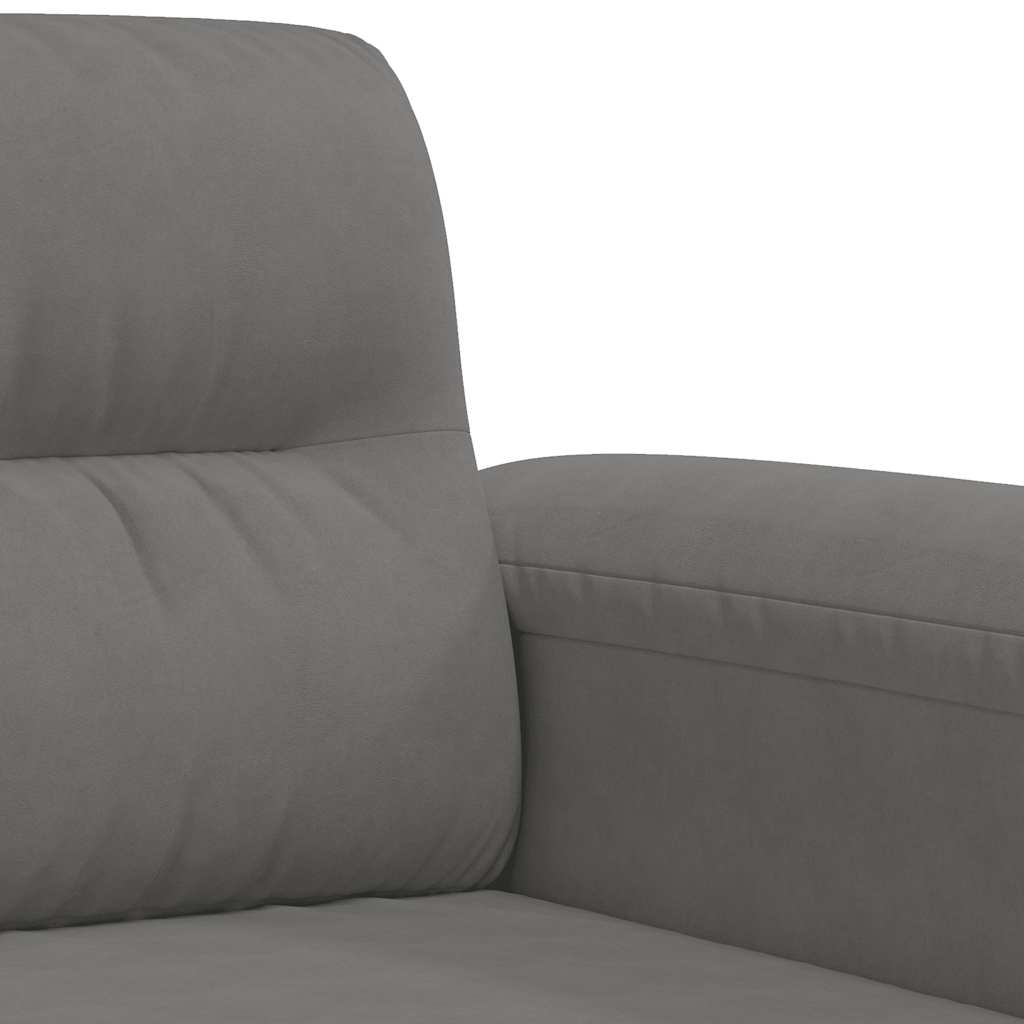 Sötétszürke mikroszálas szövet kanapéfotel 60 cm 7