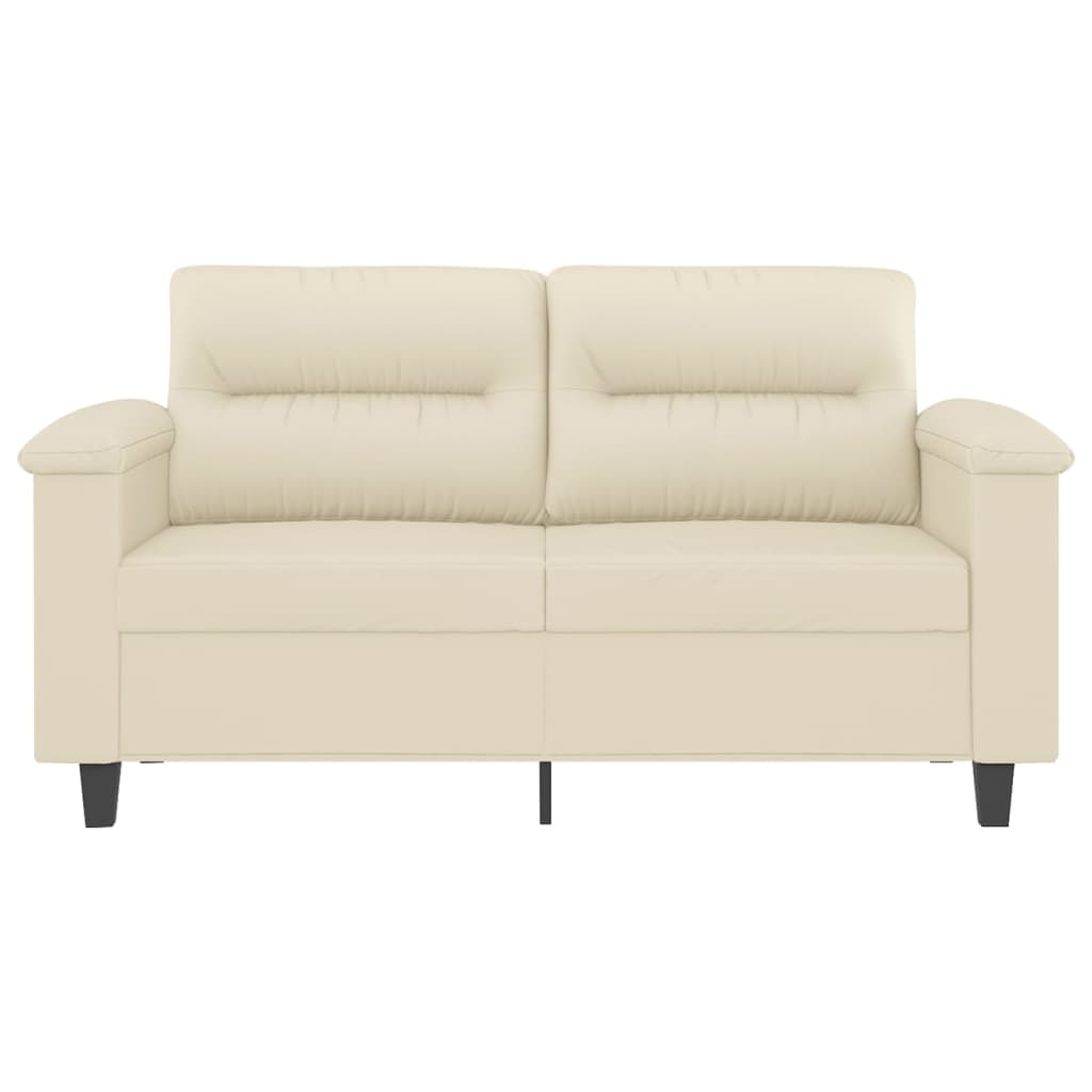 2 személyes krémszínű műbőr kanapé 120 cm 3