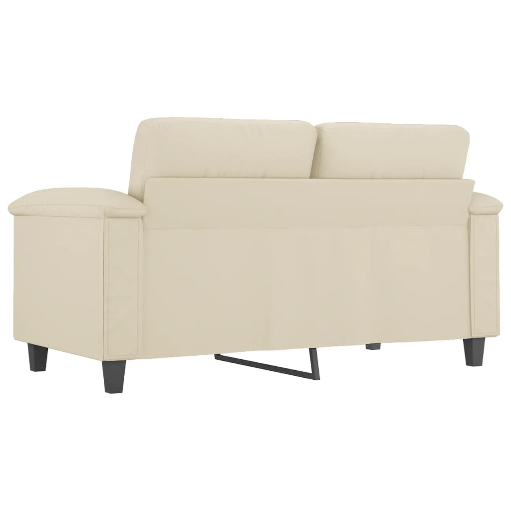 2 személyes krémszínű műbőr kanapé 120 cm 5