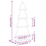Fekete fém karácsonyfa dekorációhoz 125 cm 7