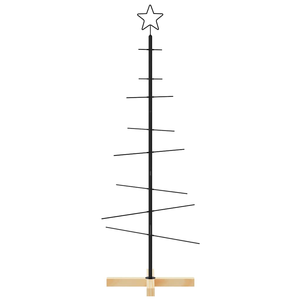 Fekete fém karácsonyfa alap dekorációhoz 120 cm 3