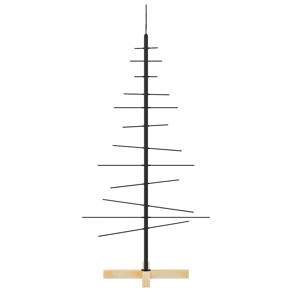 Fekete fém karácsonyfa alap dekorációhoz 120 cm 4