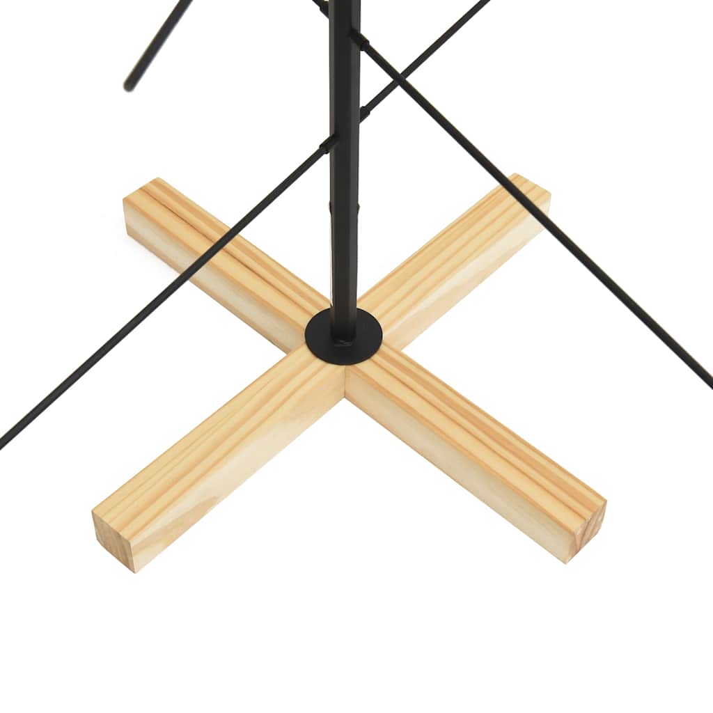 Fekete fém karácsonyfa alap dekorációhoz 120 cm 6