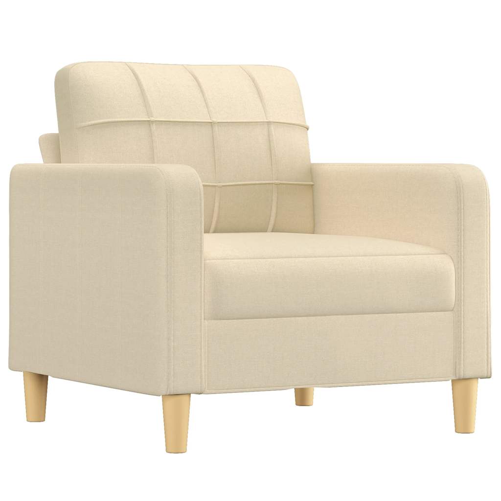Krémszínű szövet kanapéfotel 60 cm 2