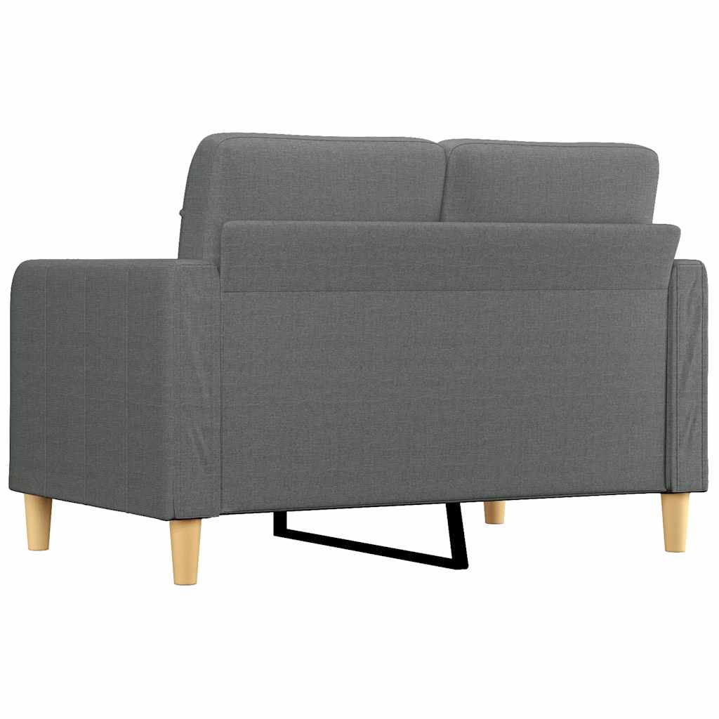 Kétszemélyes sötétszürke szövetkanapé 120 cm 5