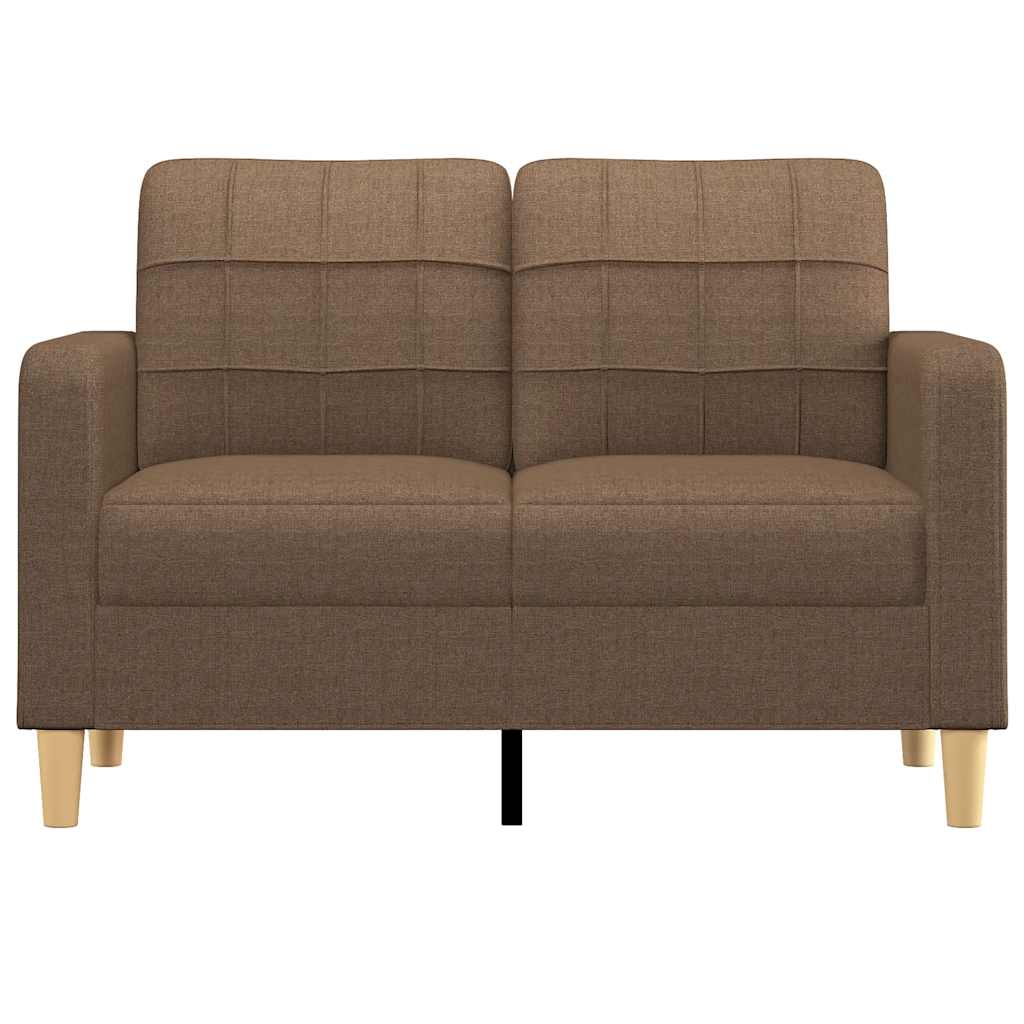 Kétszemélyes barna szövetkanapé 120 cm 3