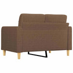 Kétszemélyes barna szövetkanapé 120 cm 5