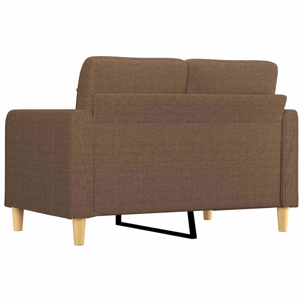 Kétszemélyes barna szövetkanapé 120 cm 5