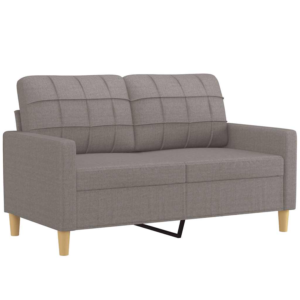 Kétszemélyes fekete szövetkanapé 120 cm 2