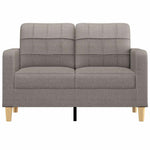 Kétszemélyes fekete szövetkanapé 120 cm 3