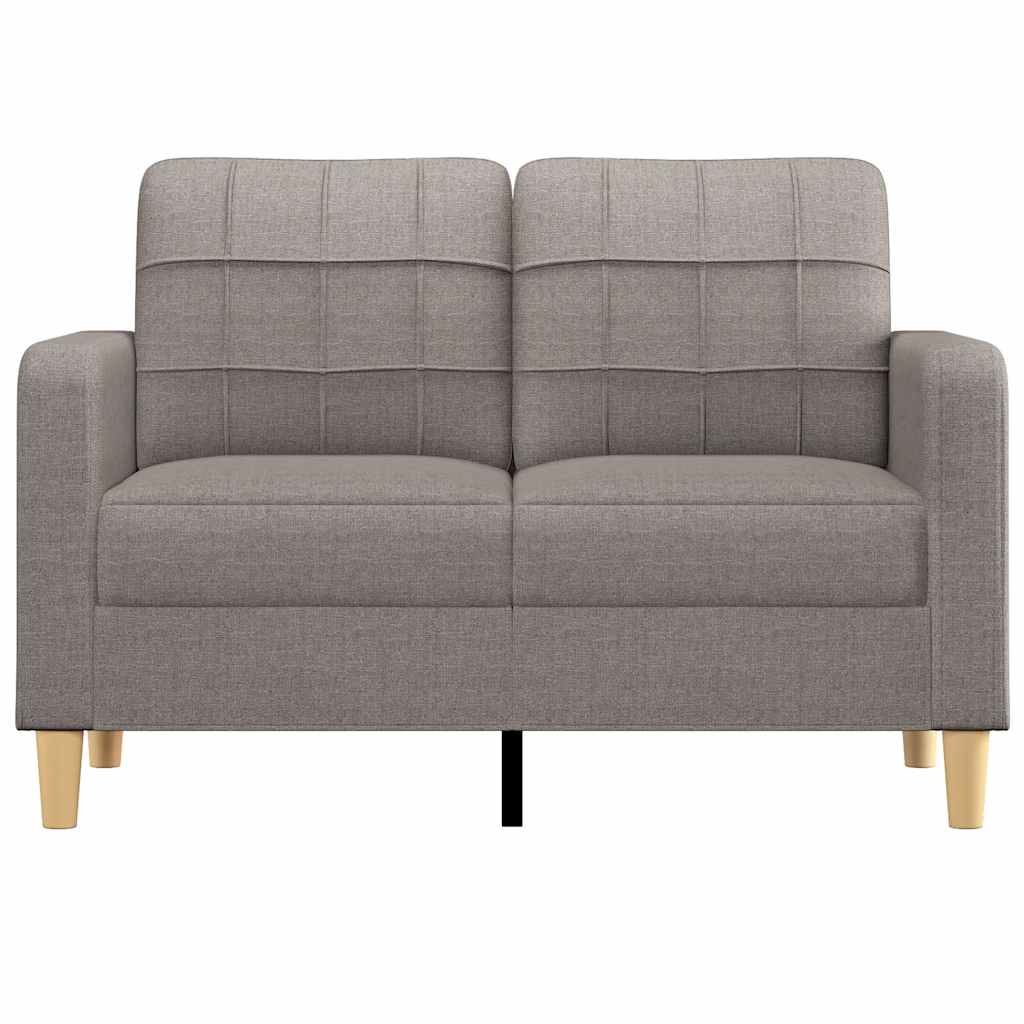 Kétszemélyes fekete szövetkanapé 120 cm 3