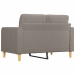 Kétszemélyes fekete szövetkanapé 120 cm 5
