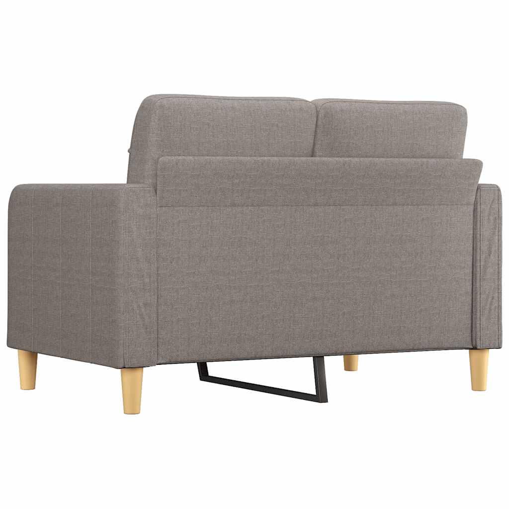 Kétszemélyes fekete szövetkanapé 120 cm 5
