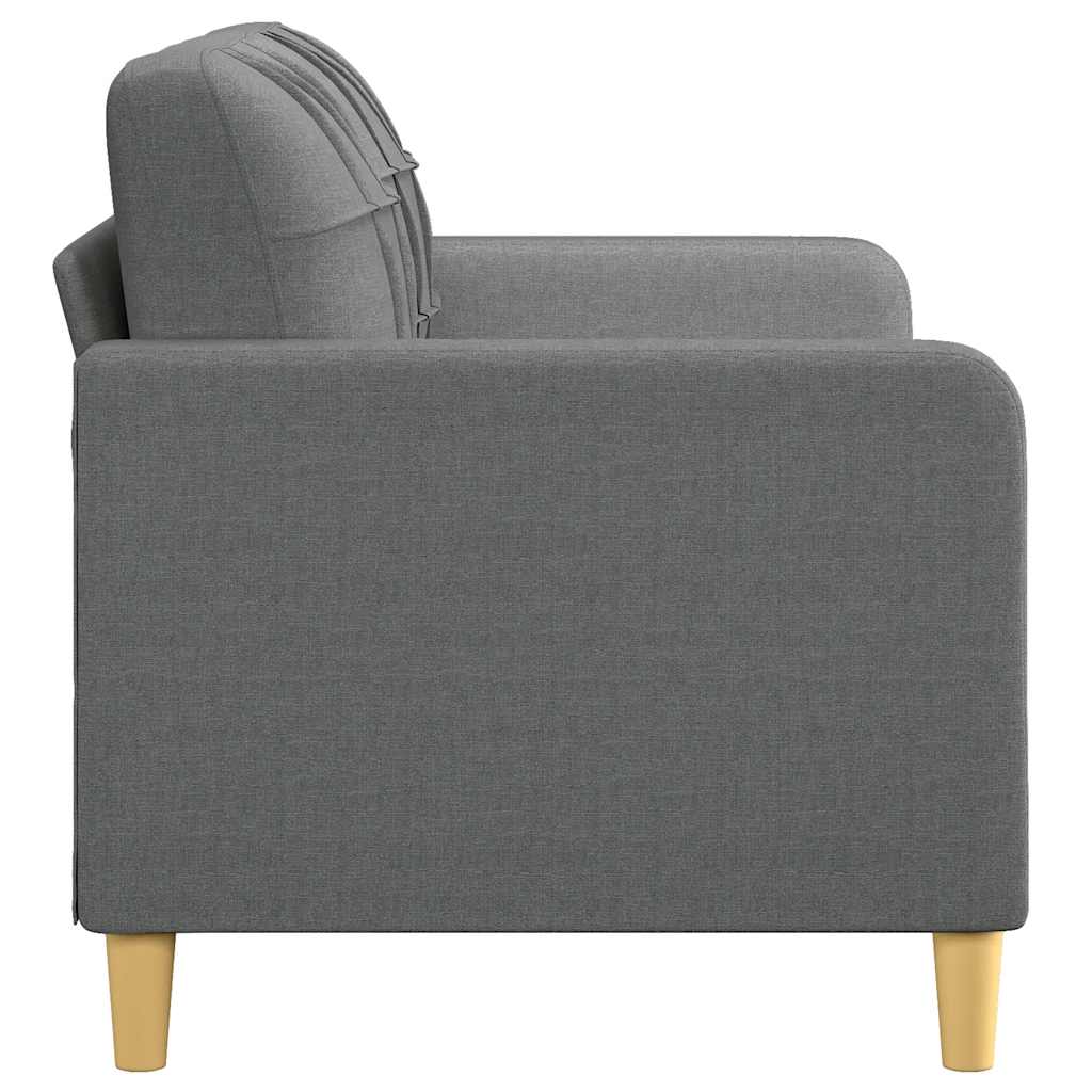 Kétszemélyes sötétszürke szövetkanapé 140 cm 4