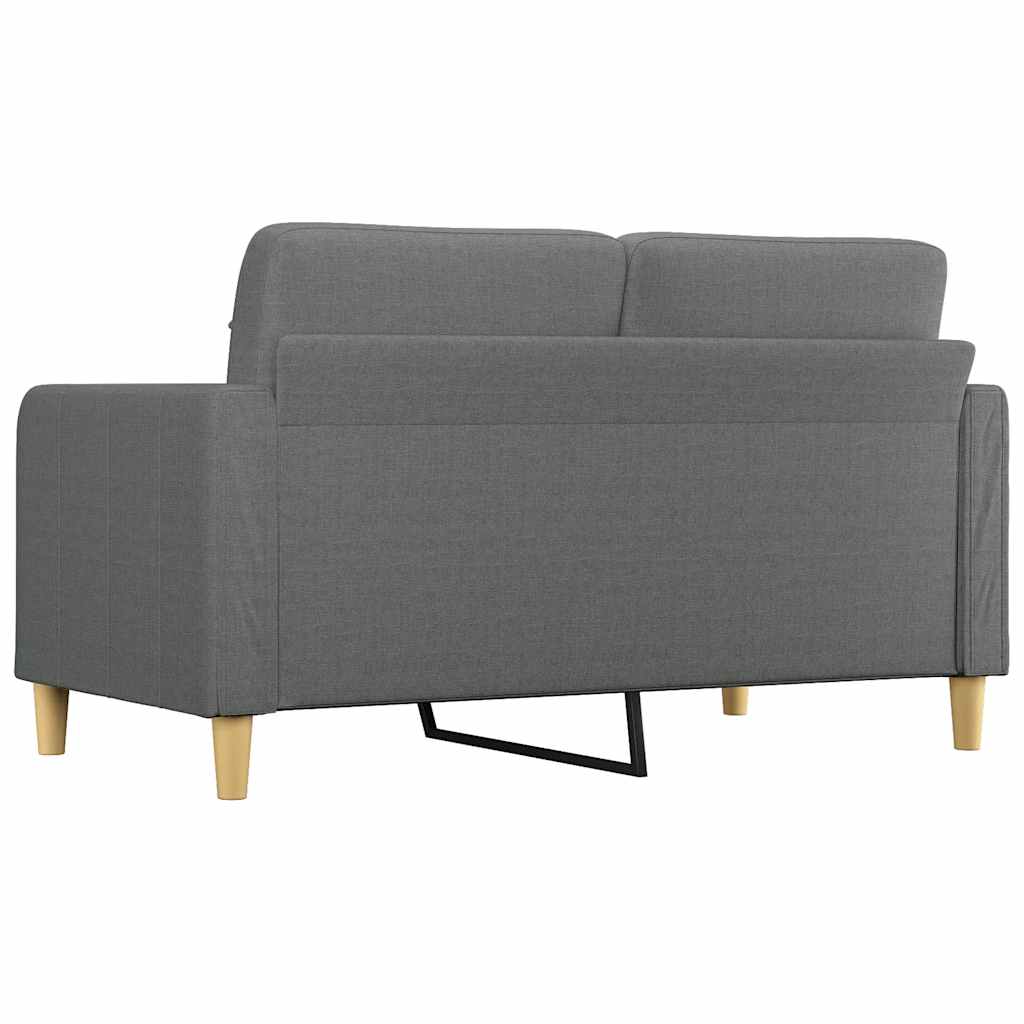 Kétszemélyes sötétszürke szövetkanapé 140 cm 5