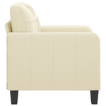 Krémszínű műbőr kanapéfotel 60 cm 4