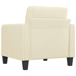 Krémszínű műbőr kanapéfotel 60 cm 5