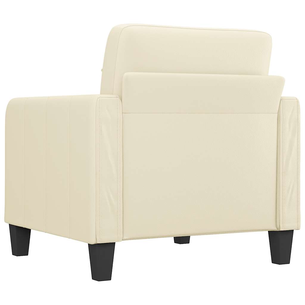 Krémszínű műbőr kanapéfotel 60 cm 5