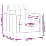 Krémszínű műbőr kanapéfotel 60 cm 8