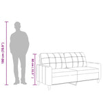 2 személyes fekete műbőr kanapé 140 cm 9