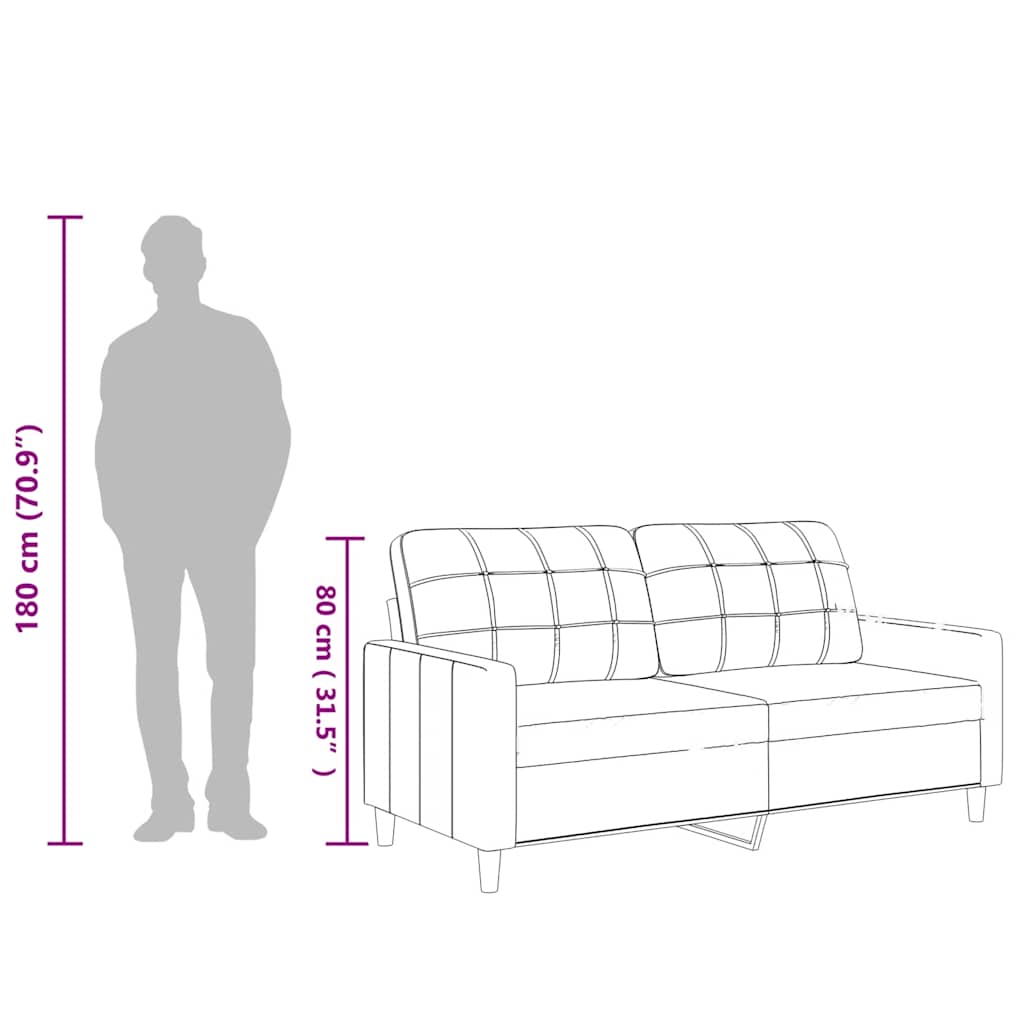 2 személyes fekete műbőr kanapé 140 cm 9