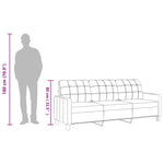 3 személyes fekete műbőr kanapé 180 cm 9