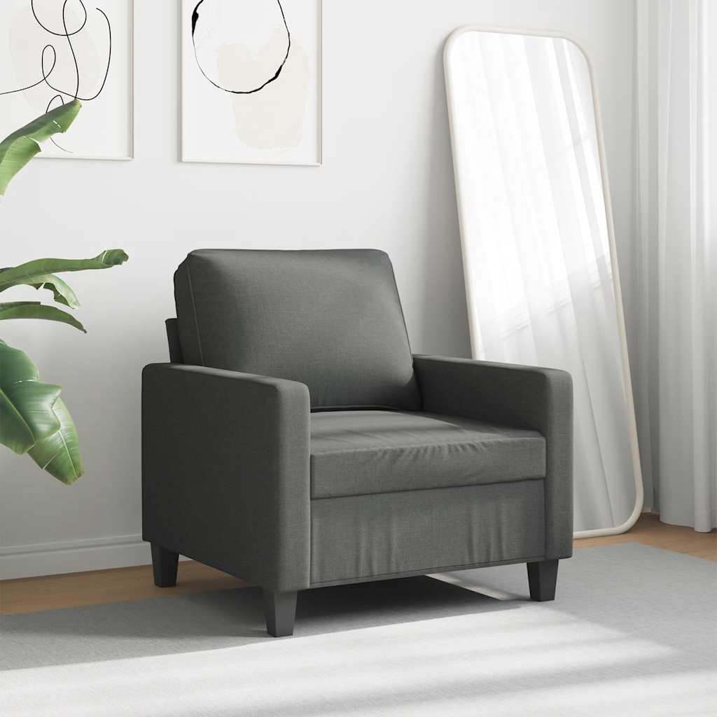Sötétszürke szövet kanapéfotel 60 cm 3
