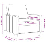 Sötétszürke szövet kanapéfotel 60 cm 9