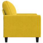 Sárga bársony kanapéfotel 60 cm 5