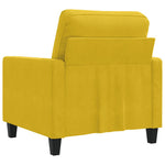 Sárga bársony kanapéfotel 60 cm 6