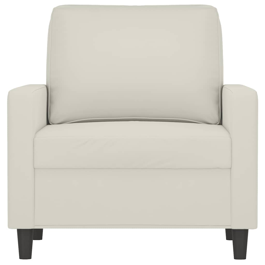Krémszínű bársony kanapéfotel 60 cm 3