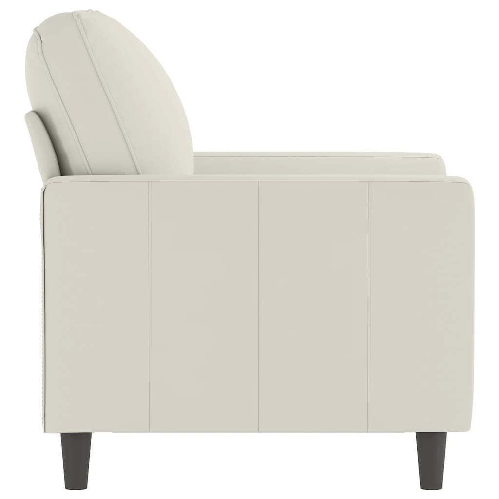 Krémszínű bársony kanapéfotel 60 cm 4