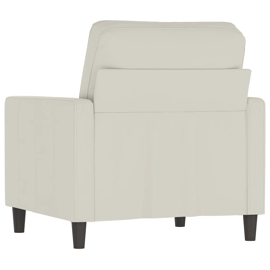 Krémszínű bársony kanapéfotel 60 cm 5