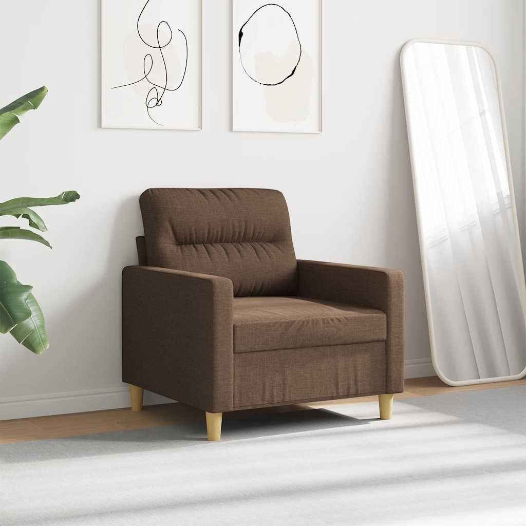 Barna szövet kanapéfotel 60 cm 3