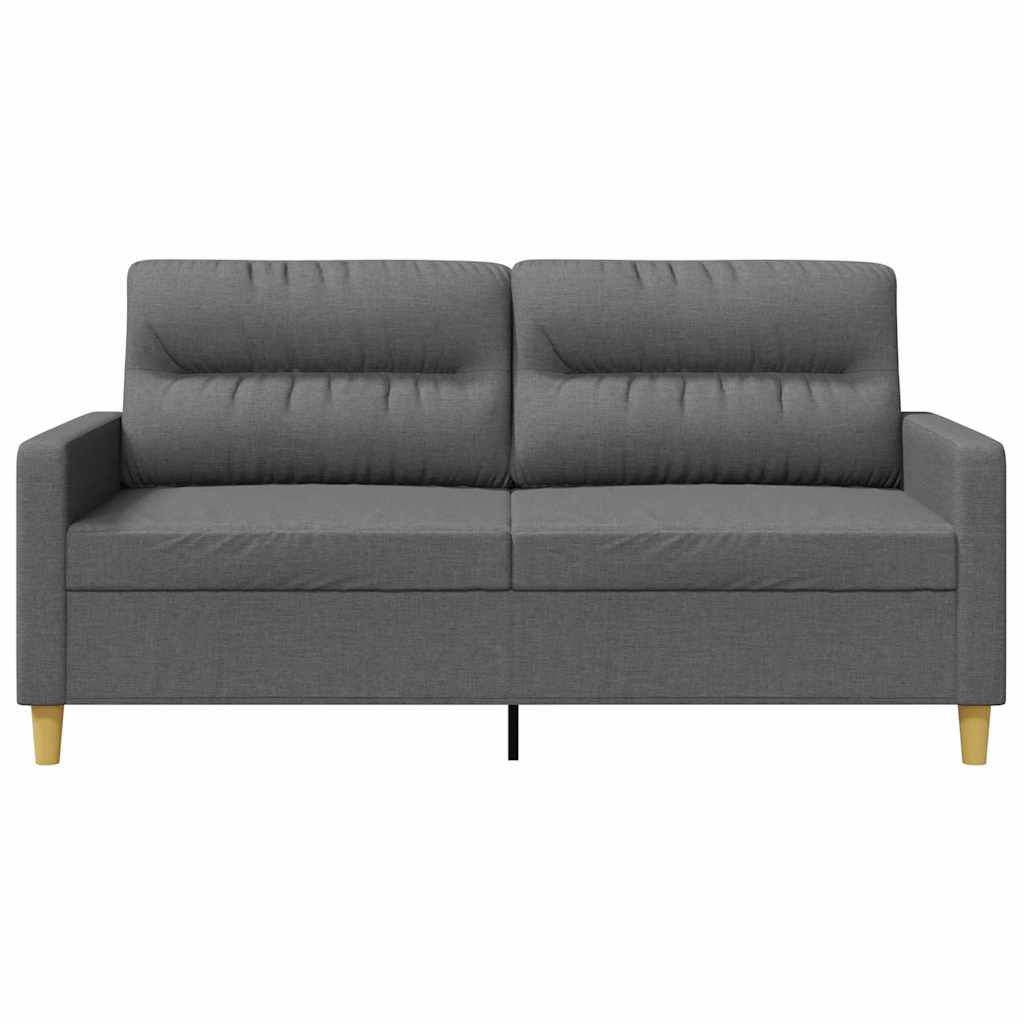 Kétszemélyes sötétszürke szövetkanapé 140 cm 4