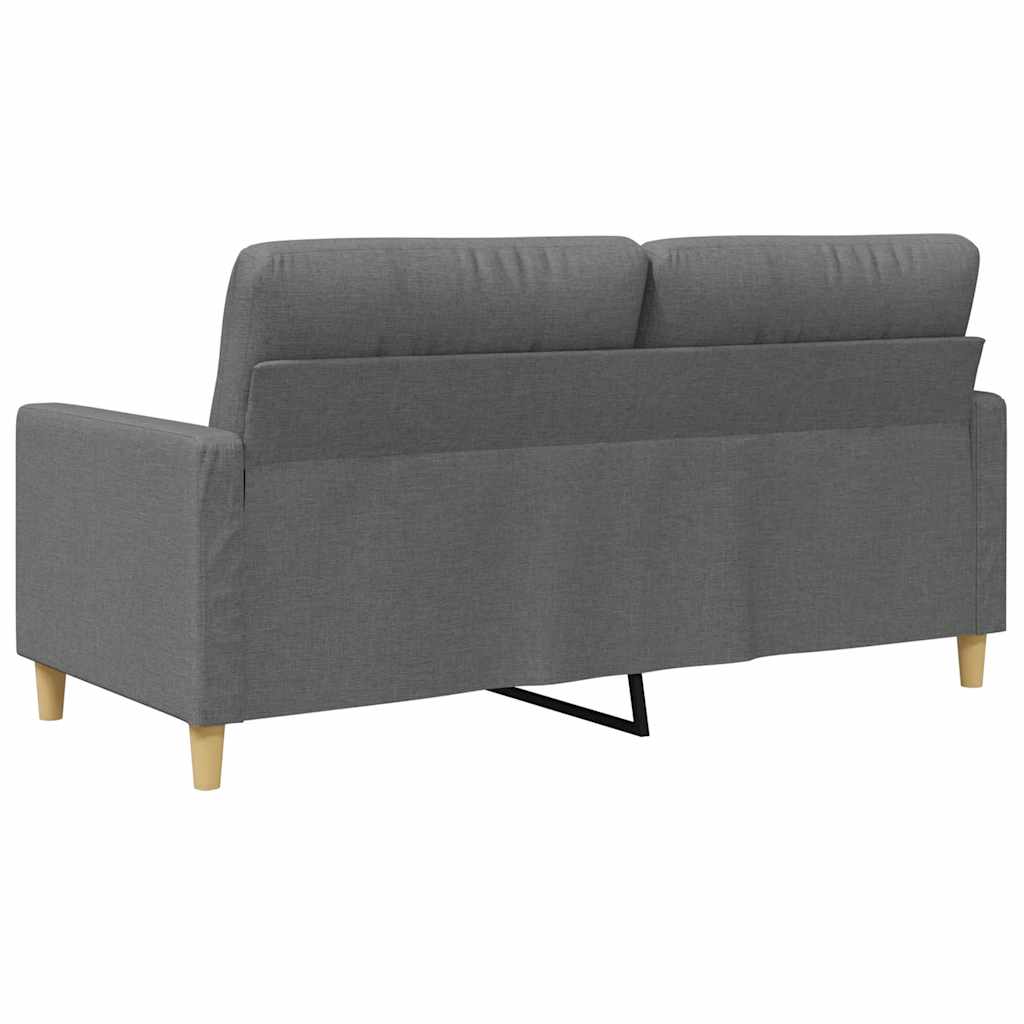 Kétszemélyes sötétszürke szövetkanapé 140 cm 6