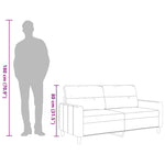 Kétszemélyes sötétszürke szövetkanapé 140 cm 10