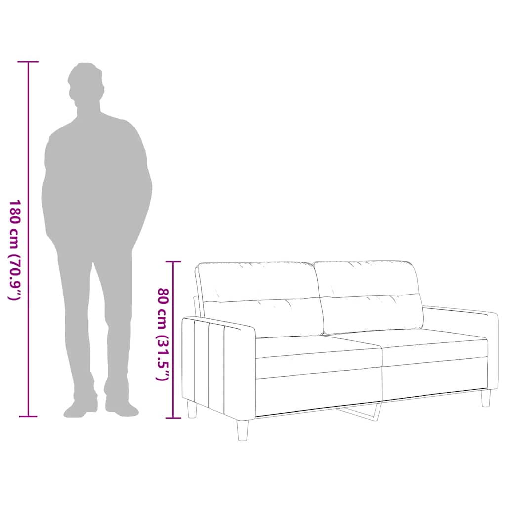 Kétszemélyes sötétszürke szövetkanapé 140 cm 10