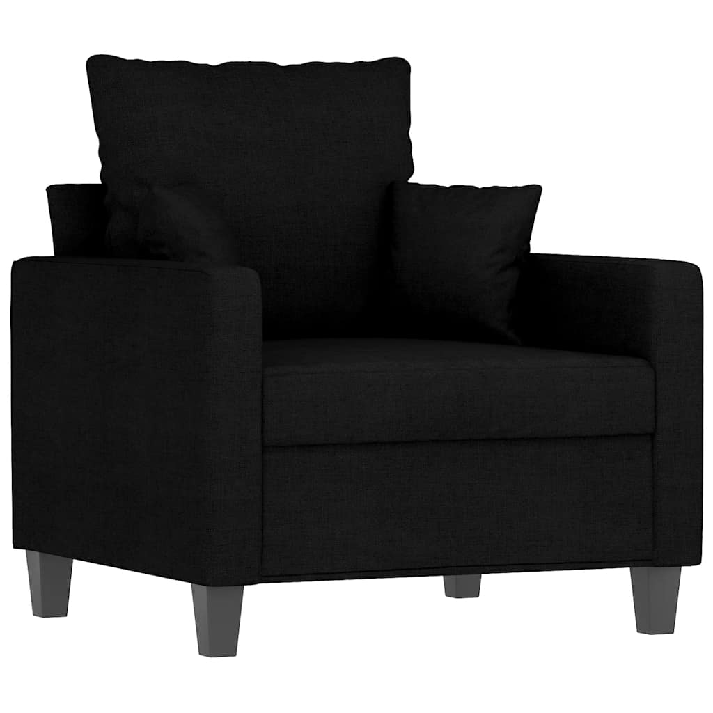 Fekete szövet kanapéfotel 60 cm 2