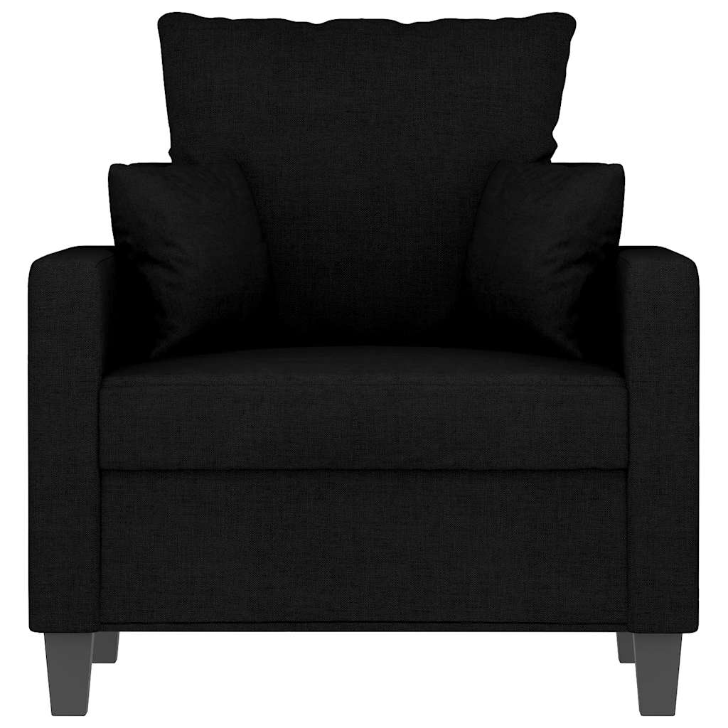 Fekete szövet kanapéfotel 60 cm 4