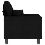 Fekete szövet kanapéfotel 60 cm 5
