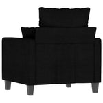Fekete szövet kanapéfotel 60 cm 6