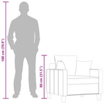Fekete szövet kanapéfotel 60 cm 10