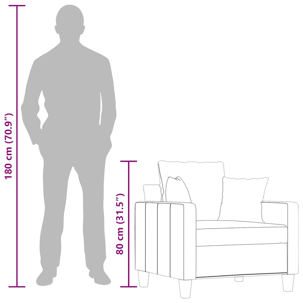 Fekete szövet kanapéfotel 60 cm 10