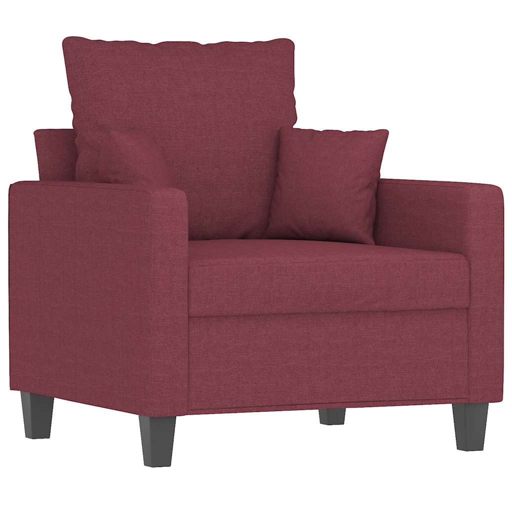 Bordó szövet kanapéfotel 60 cm 2